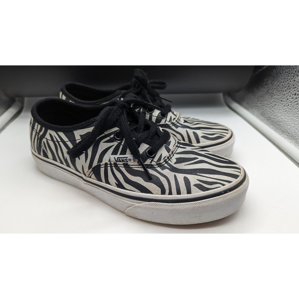Vans Off The Wall Doheny Decon Women Metallic Zebra Print Shoes 721356 Sz 6